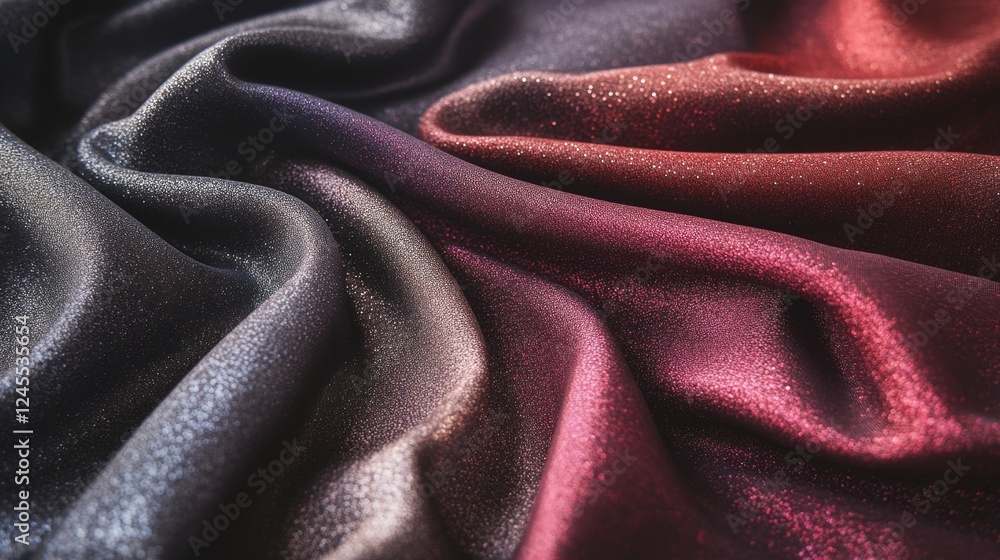 Elegant Silk and Satin Fabric in Deep Burgundy and Dark Shades Elegant Silk and Satin Fabric in Deep Burgundy and Dark Shades