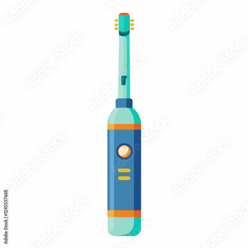 Electric Toothbrush icon in vibrant colors against white background