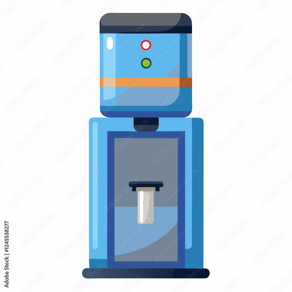 Water Dispenser in blue color with buttons Water Dispenser in blue color with buttons