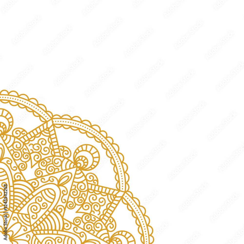 Obraz premium Islamic Mandala Art Corner