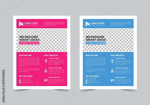 Professional Business Flyer Template , CMYK , Print Ready , Marketing Agency Social Media Post Template, Facebook Post, ,LinkedIn Post