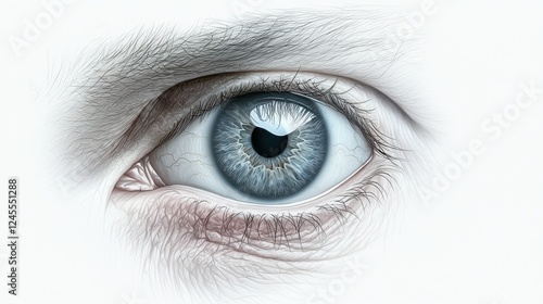 Wallpaper Mural Striking blue eye, a closeup view of the human eye, emphasizing iris detail and captivating color Torontodigital.ca