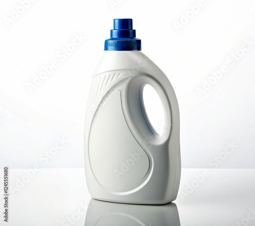Plastic bottle with detergent on White Background