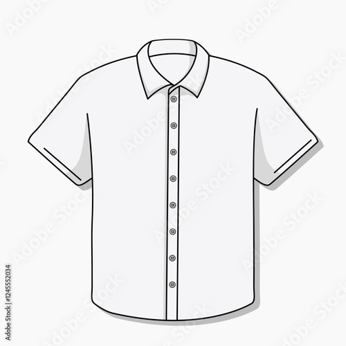 White Short Sleeve Button Down Shirt