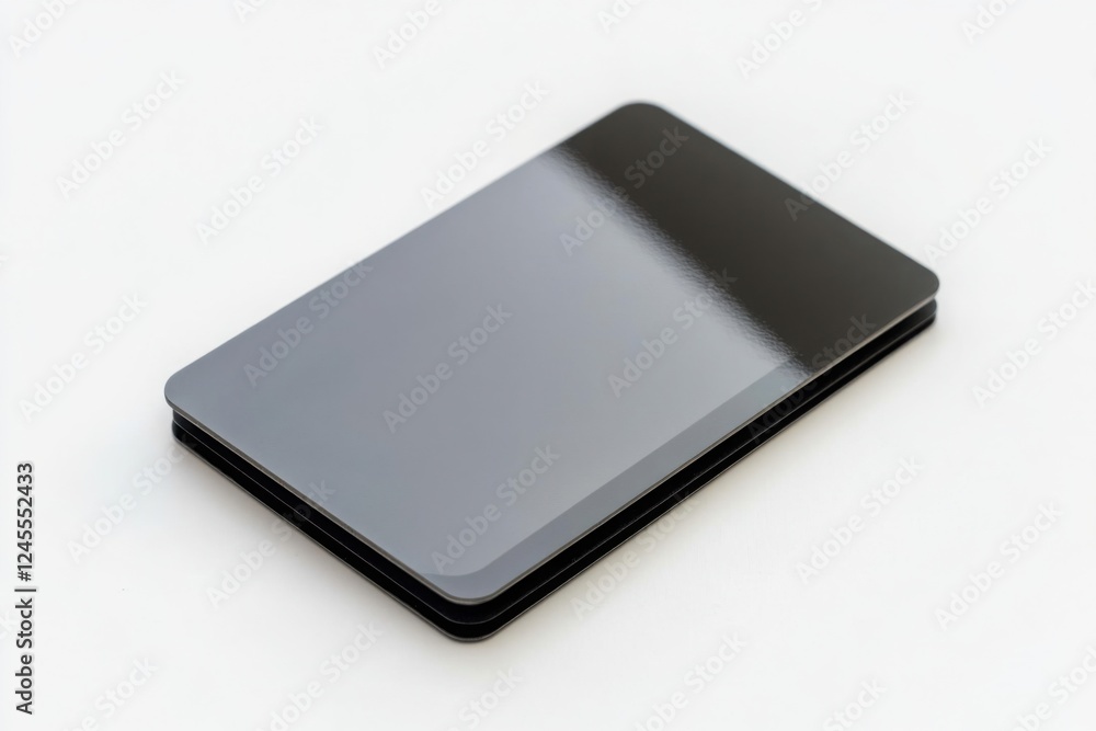 Black Rounded Corner Material Swatch on White Black Rounded Corner Material Swatch on White