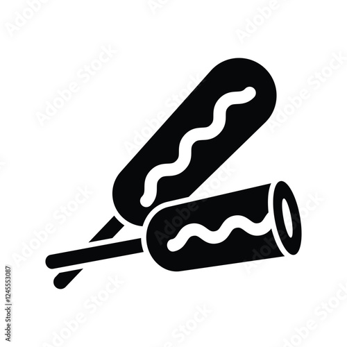 corn dog icon vector design template simple and clean photo