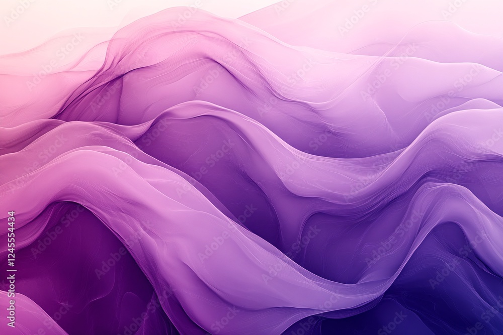 Obraz premium Abstract Purple Waves Flowing Gradient Design