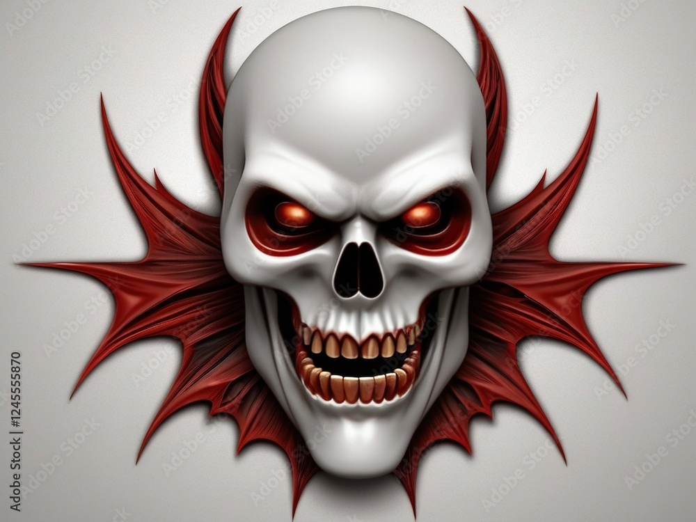 Fototapeta premium Generated image , vector illustration of a skull