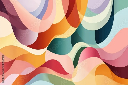 Colorful wavy abstract shapes for modern digital backgrounds appealing to artists and graphic designers seeking unique creative visuals and inspiration for their projects