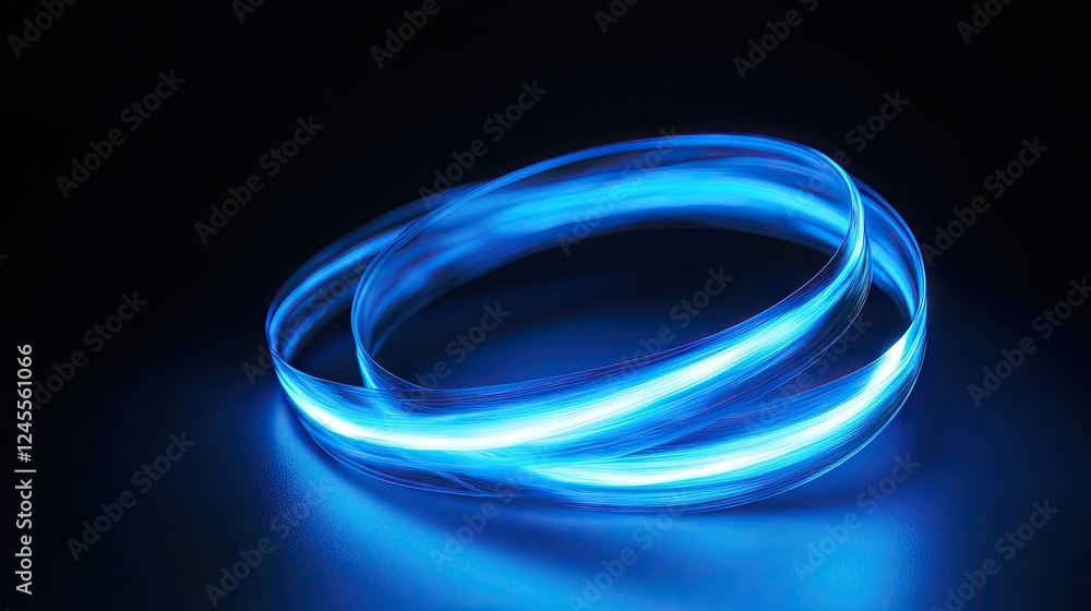 A neon blue light glowing softly in a dark room, creating an atmospheric vibe. A neon blue light glowing softly in a dark room, creating an atmospheric vibe.