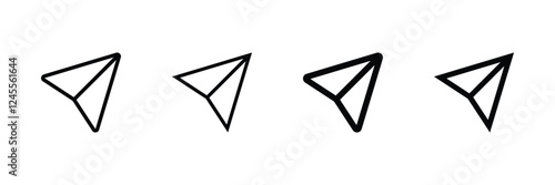 Share icon. Icon set of link. Link, share link, external link black vector icon set. Isolated symbols on white background. Redirecting links button.