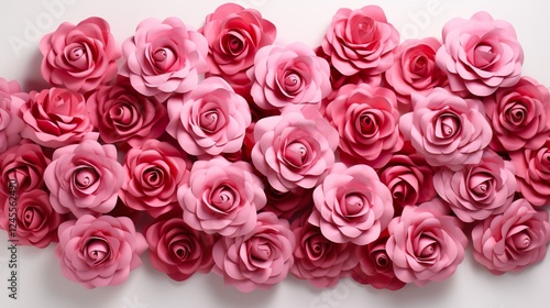 Full background of roses Valentines day festive red and pink rose background