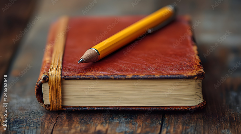 Capturing inspiration a professional notebook amidst creative chaos rustic workspace still life artistic perspective writing concept Capturing inspiration a professional notebook amidst creative chaos rustic workspace still life artistic perspective writing concept