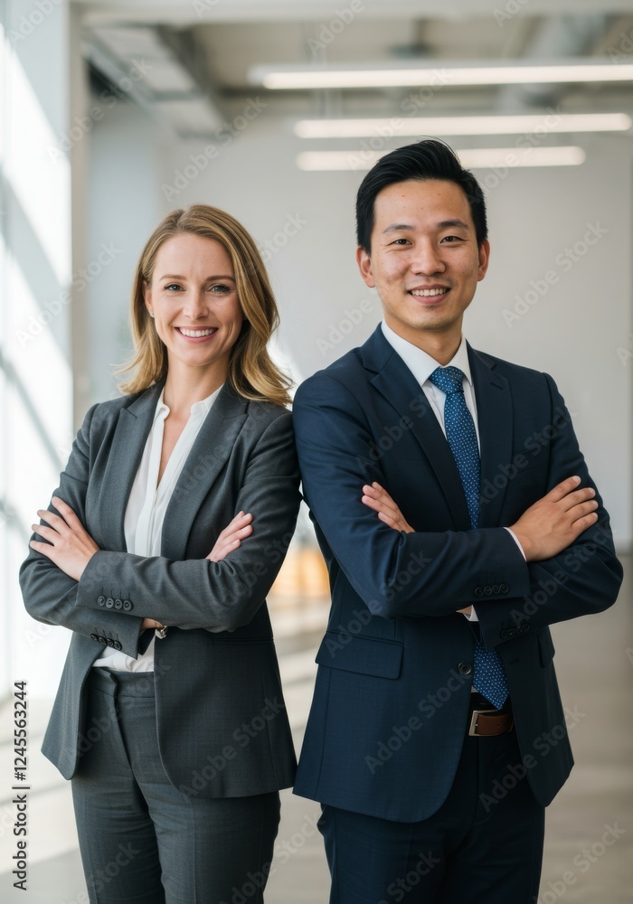 Confident Business Professionals Standing Together Confident Business Professionals Standing Together