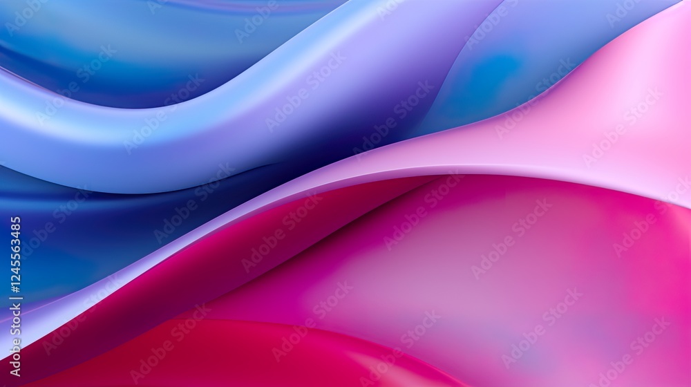 Fototapeta premium Abstract soft waves Beautiful Abstract 3D Background with Smooth Silky Shapes soft forms ..