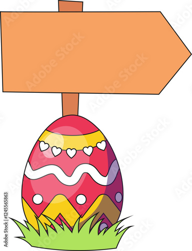Easter Egg Hunt Sign Illustration