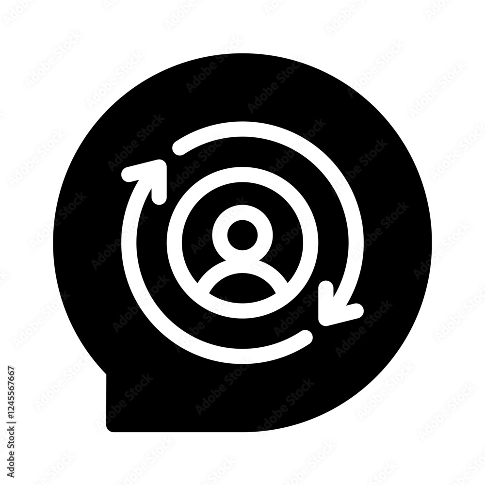 Icon Conversion Profile With Style Glyph Icon Conversion Profile With Style Glyph