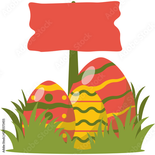 Easter Egg Hunt Sign Illustration