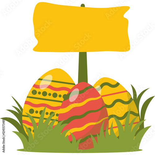 Easter Egg Hunt Sign Illustration