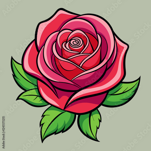 red rose isolated on white