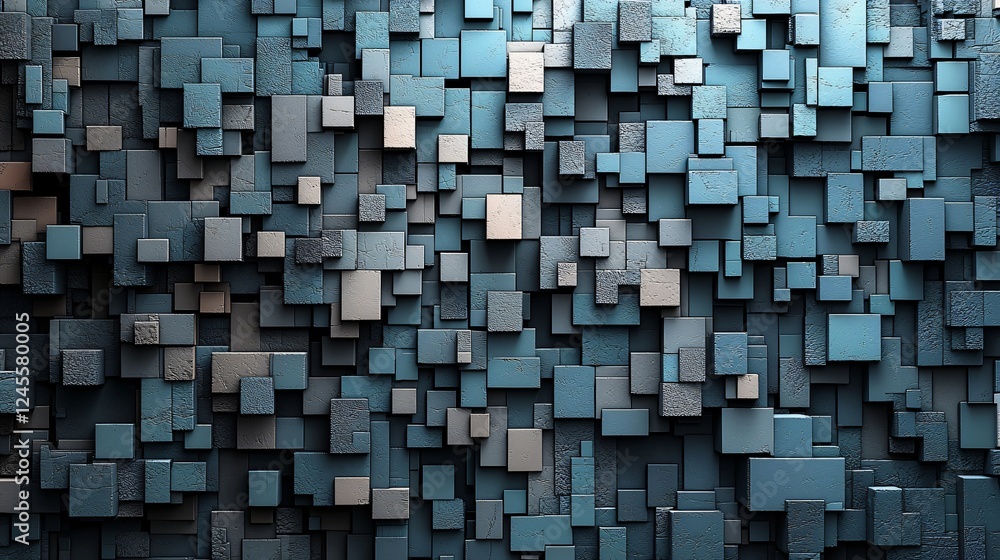 Abstract blue cube texture background Abstract blue cube texture background