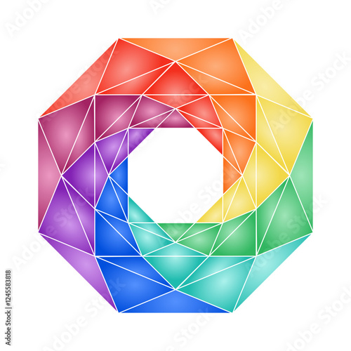 Regenbogen Wirbel Mandala