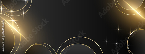 elegant black and gold geometric gradient background in modern minimalist style, suitable for graphic visuals, digital design projects, and presentations