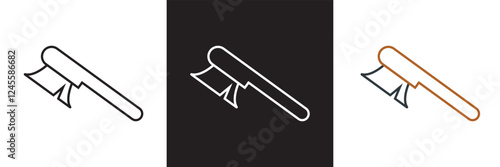 Shoe brush icon. . isolated on white and black background. vector illustration. EPS 10