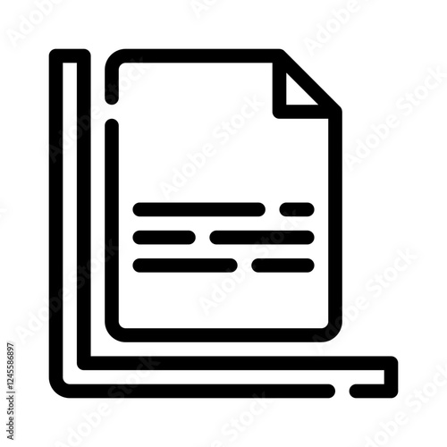 Icon Note Memo With Style Outline