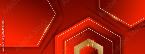 red and gold modern minimalist geometric gradient background, perfect for digital design projects, graphic visuals, and presentations