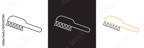 Shoe brush icon. . isolated on white and black background. vector illustration. EPS 10