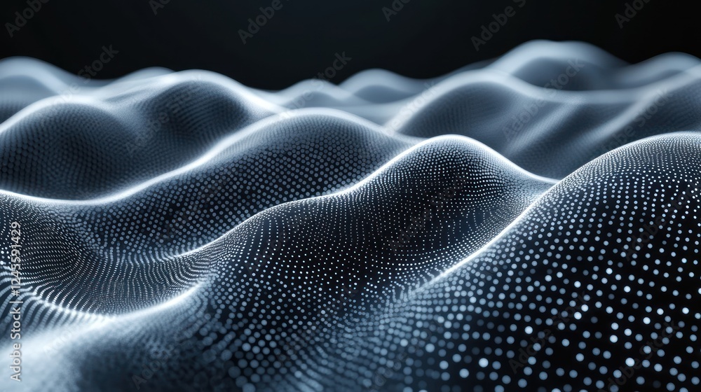 Abstract digital wave background, glowing particles, dark backdrop, tech presentation Abstract digital wave background, glowing particles, dark backdrop, tech presentation