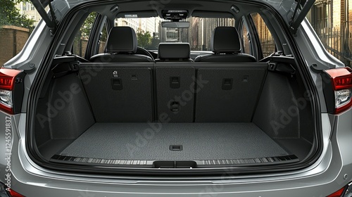 Spacious Car Trunk Interior Showing Cargo Area