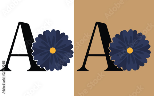letter A. flowers letters. Vintage ornament initial Alphabet vector file download | Any changes can be possible