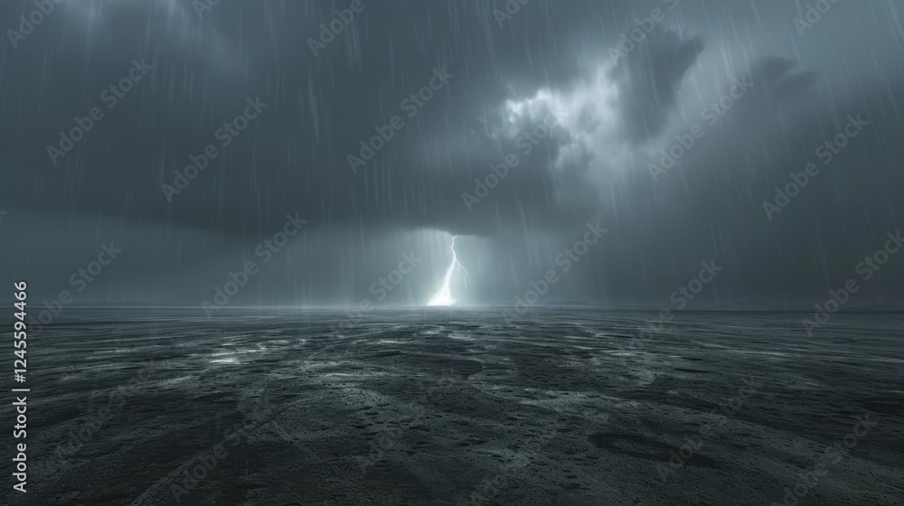 Thunderstorm reveals an abstract power in the sky. Lightning strikes, lighting up the dark clouds. Thunderstorm reveals an abstract power in the sky. Lightning strikes, lighting up the dark clouds.
