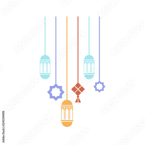 Colorful Hanging Lantern Eid Decoration