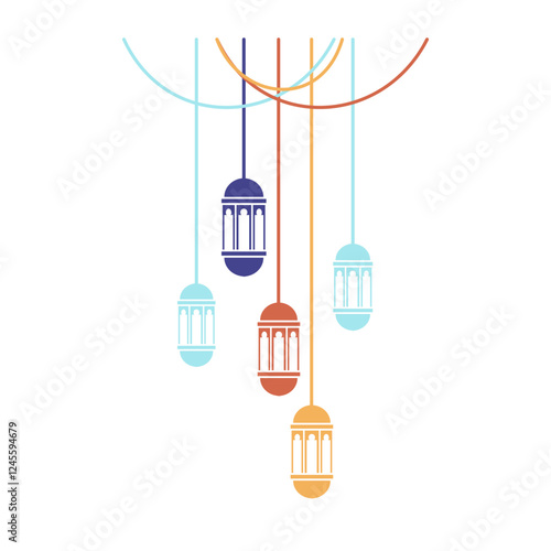 Colorful Hanging Lantern Eid Decoration