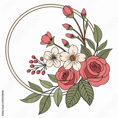 vector illustration of a rose