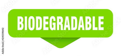 biodegradable sticker. biodegradable sign on transparent background