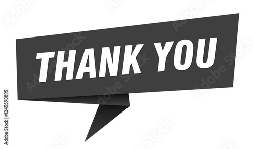 thank you banner. thank you speech bubble, label, sticker, sign template