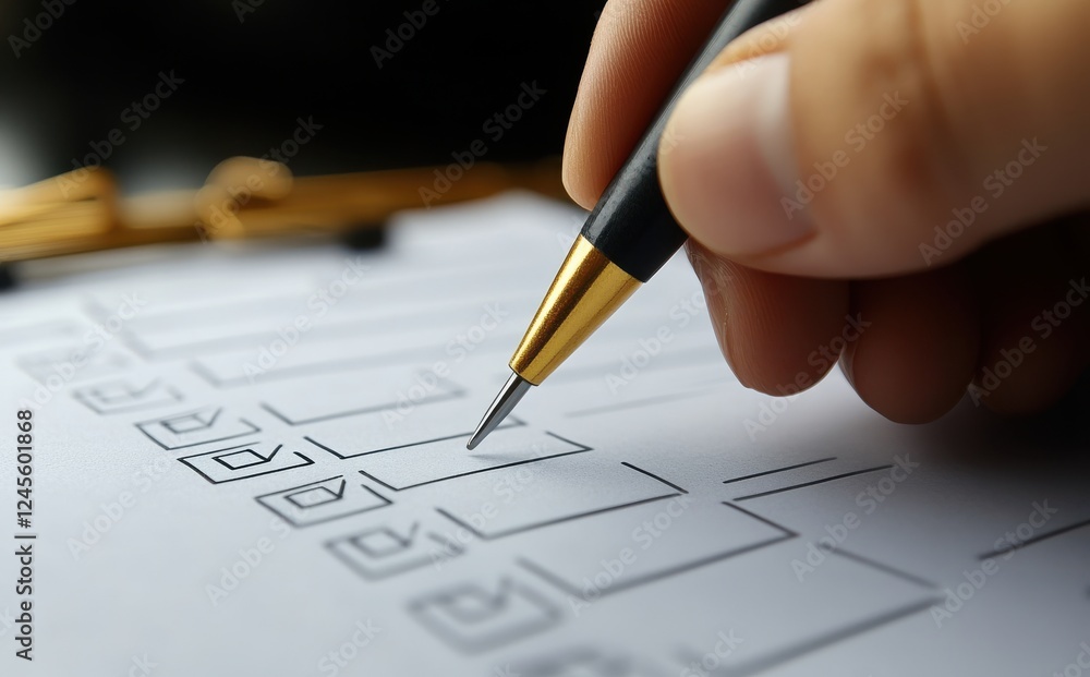 Close-up of Hand Holding Pen Writing Detailed Lines on Paper, Showing Precision and Attention to Detail in Artistic or Technical Work Close-up of Hand Holding Pen Writing Detailed Lines on Paper, Showing Precision and Attention to Detail in Artistic or Technical Work