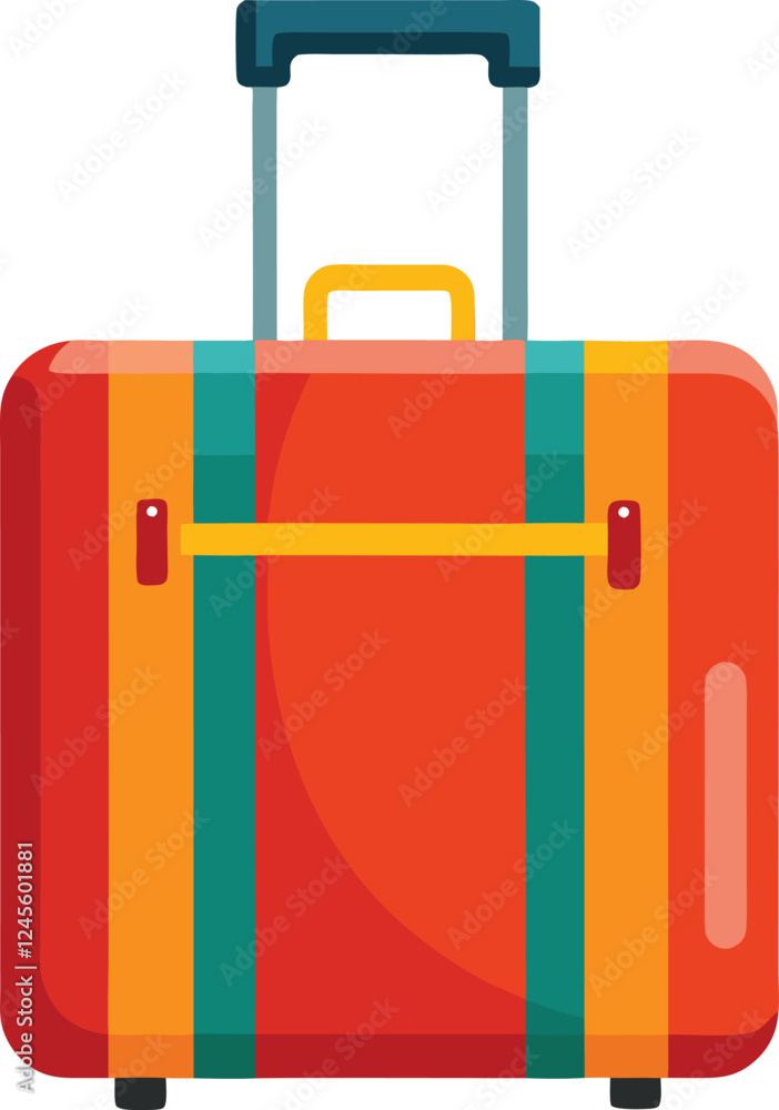 Cute Summer icon On A Trasparent Base - Suitcase Cute Summer icon On A Trasparent Base - Suitcase