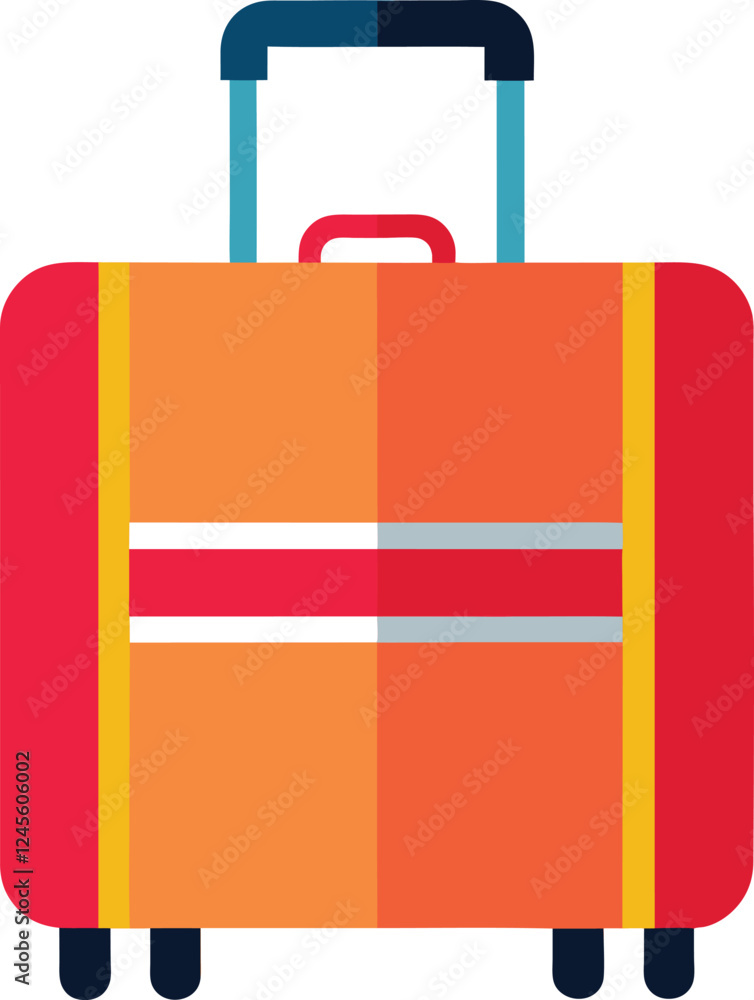 Cute Summer icon On A Trasparent Base - Suitcase Cute Summer icon On A Trasparent Base - Suitcase