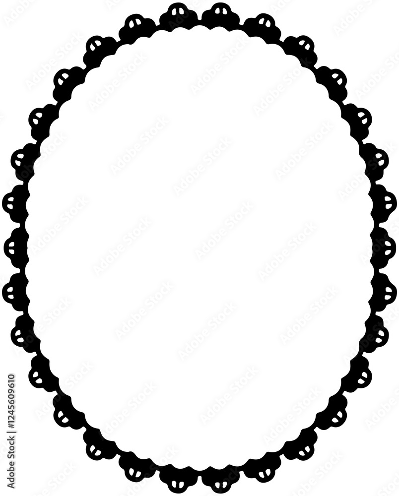Lace border oval Lace border oval