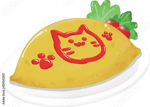 オムライス　猫　メイドカフェ