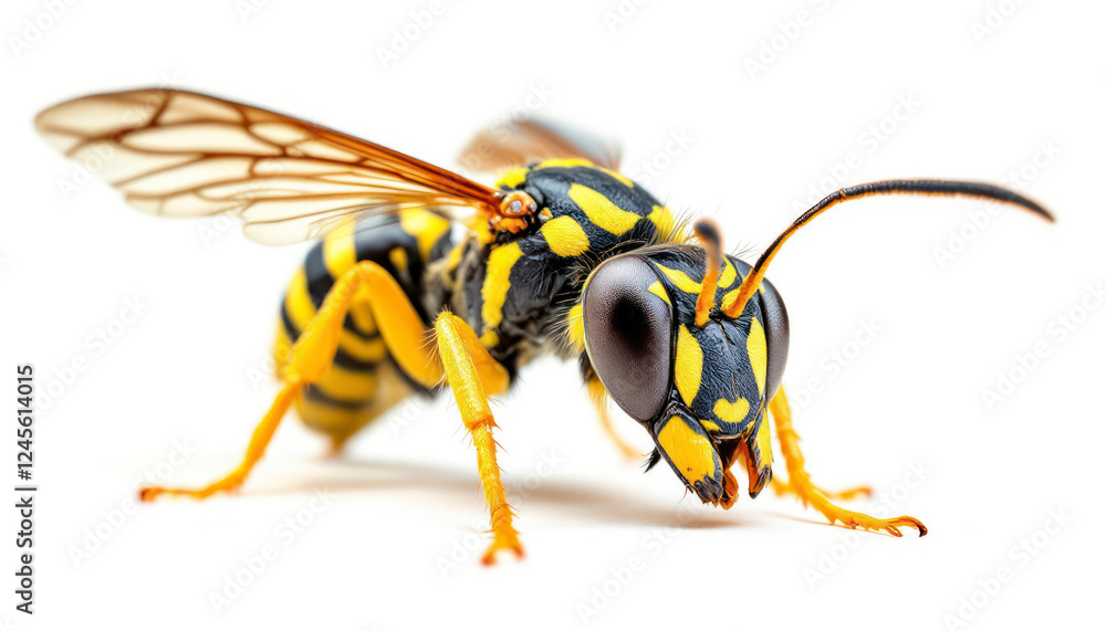 Striped Wasp Macro Photography Close Up Insect Detail Striped Wasp Macro Photography Close Up Insect Detail