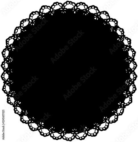 Wallpaper Mural Cute lace circle frame
 Torontodigital.ca