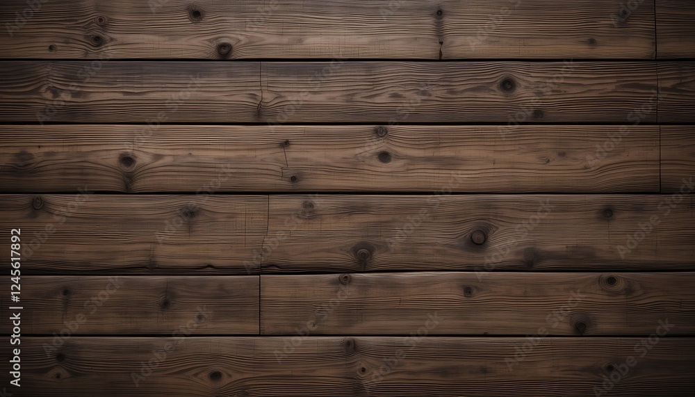 Naklejka premium Dark Brown Wooden Planks Background Texture, High-Resolution Image for Design Projects