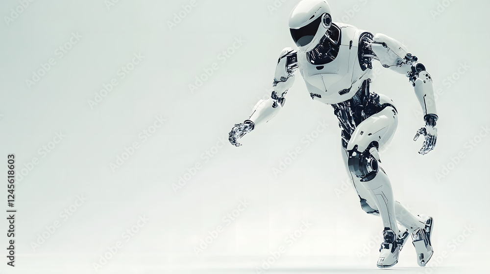 industrial robot arm in action, with an abundance of white space around it for a minimalistic visual effect. industrial robot arm in action, with an abundance of white space around it for a minimalistic visual effect.