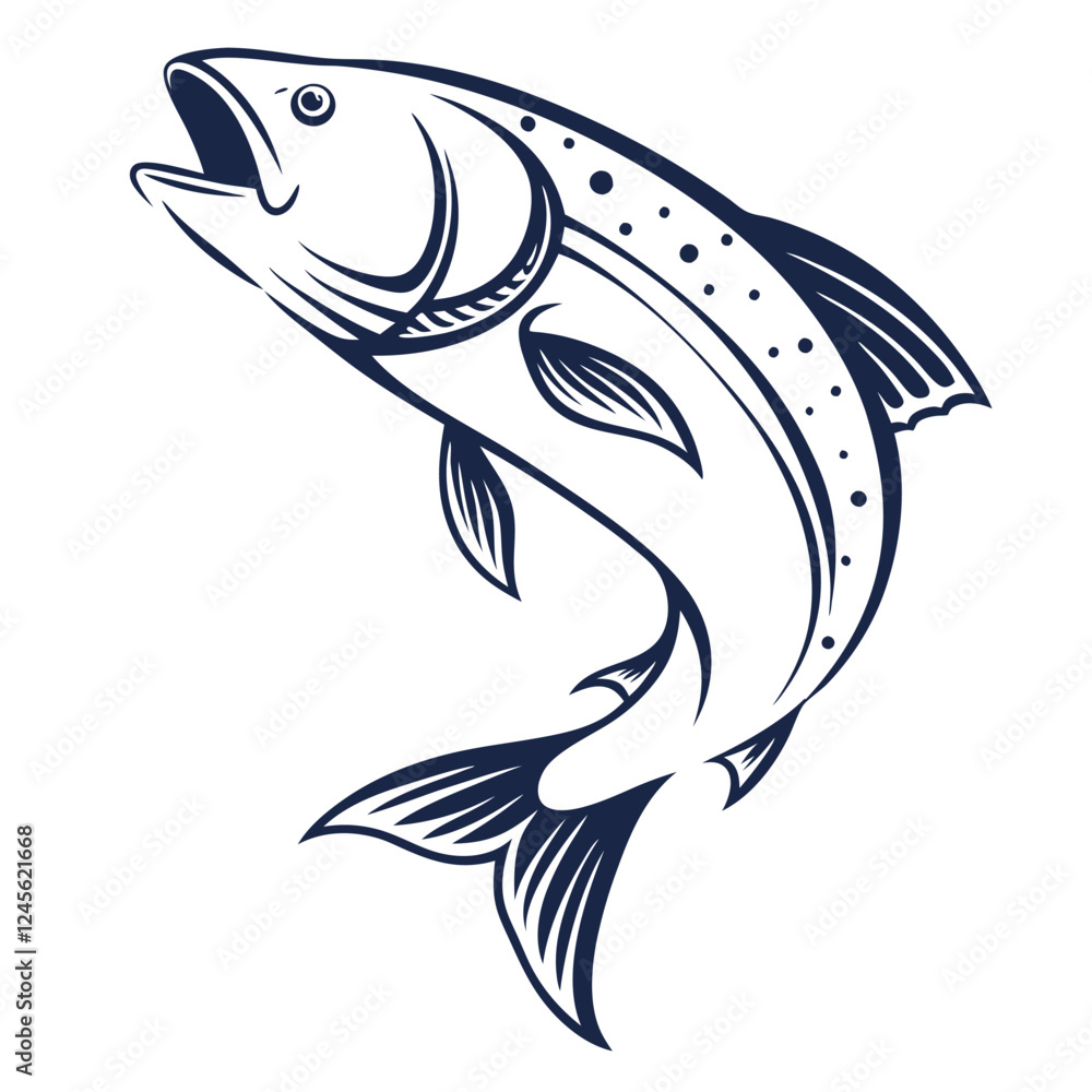 Obraz premium fish vector illustration for logo work or others